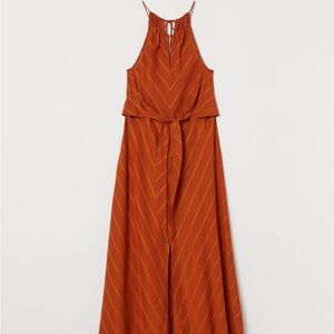 H&M Orange Halter Maxi Gown